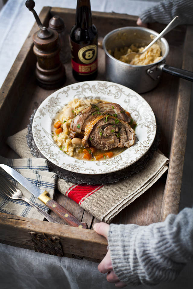 Donal Skehan Beer Braised Shoulder of Lamb with Butter Bean Mash