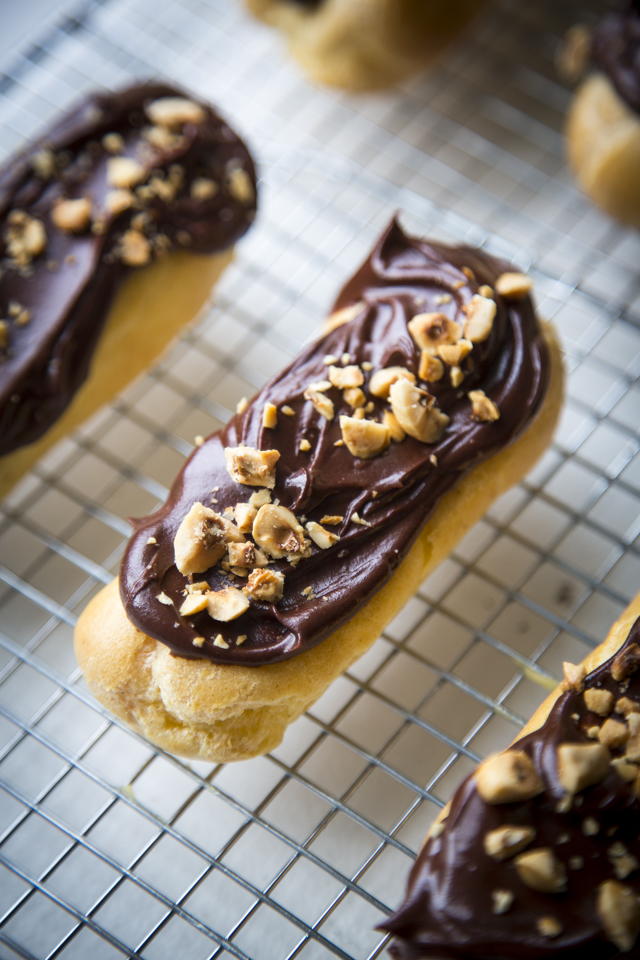 Donal Skehan Dark Chocolate Hazelnut Éclairs