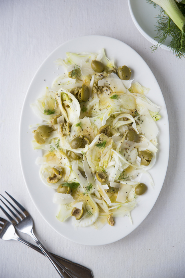 Donal Skehan Shaved Fennel, Parmesan & Olive Salad