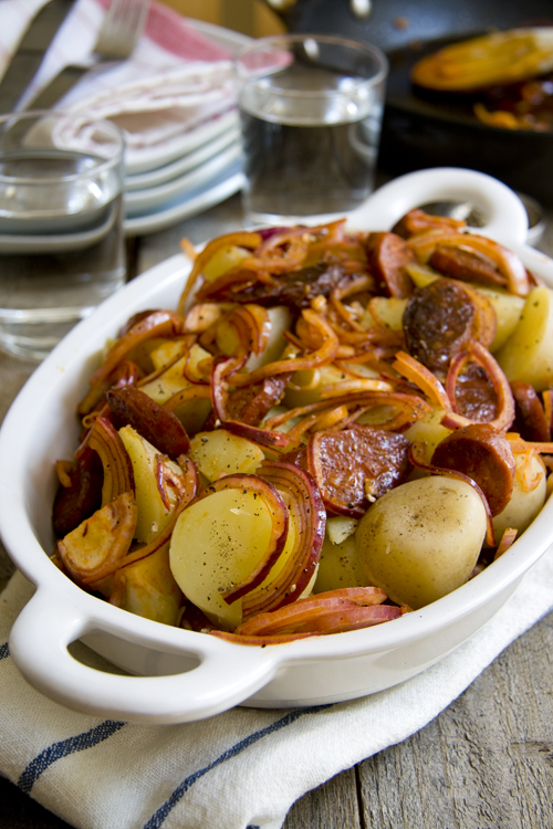 Warm Chorizo, Red Onion and Baby Potato Salad Donal Skehan EAT LIVE GO