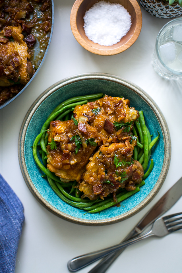 Donal Skehan Pan Roasted Chicken with Maple Bacon Sauce