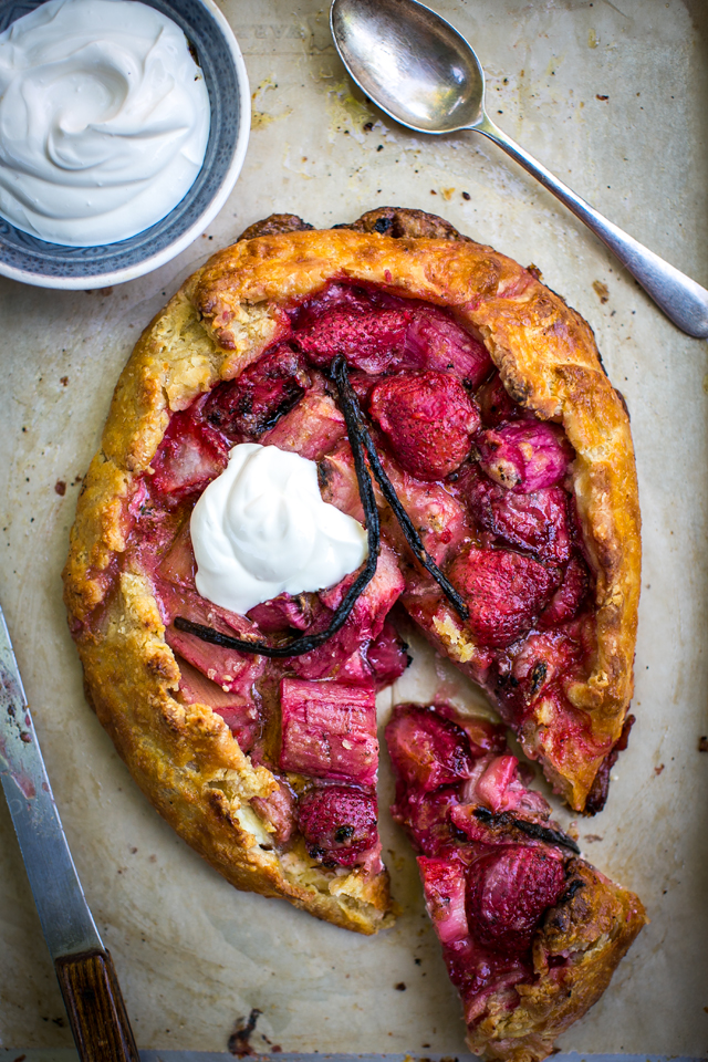 Donal Skehan Rhubarb, Strawberry & Vanilla Ricotta Tart