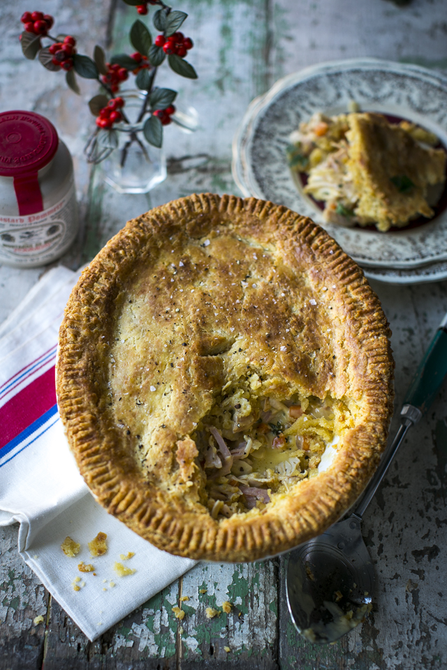 Donal Skehan Turkey & Ham Pie with a Cheddar Rough Puff Pastry